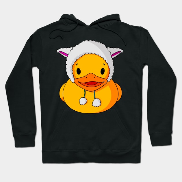 Easter Lamb Rubber Duck Hoodie by Alisha Ober Designs